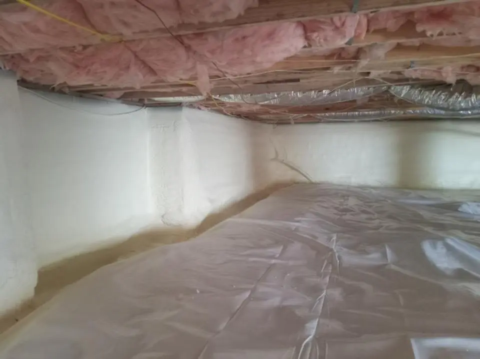 Crawl space encapsulation with closed-cell spray foam for Spray Foam Roofing in Elmhurst